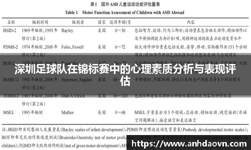 深圳足球队在锦标赛中的心理素质分析与表现评估
